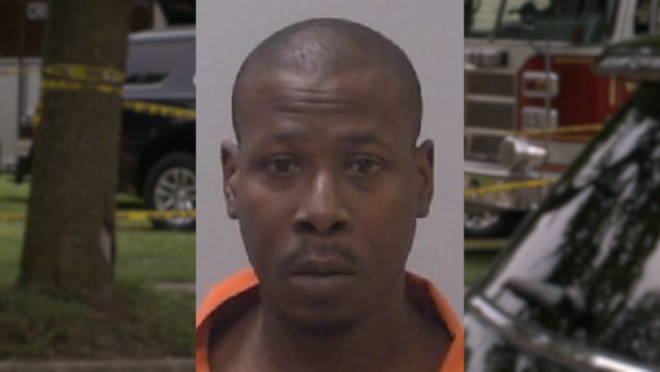 Rajai Brown mugshot over photo of scene