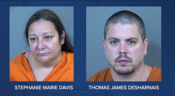 Stephanie Marie Davis (L), and her partner, Thomas Desharnai