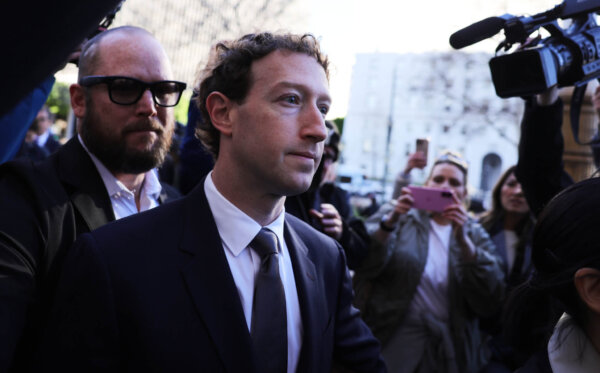 Meta CEO Mark Zuckerberg arrives for a landmark trial