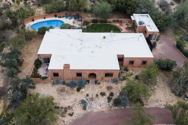 home of Nancy Guthrie is seen from above