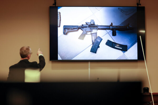 gun shown on projection screen