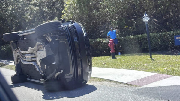 Tiger woods crashed car