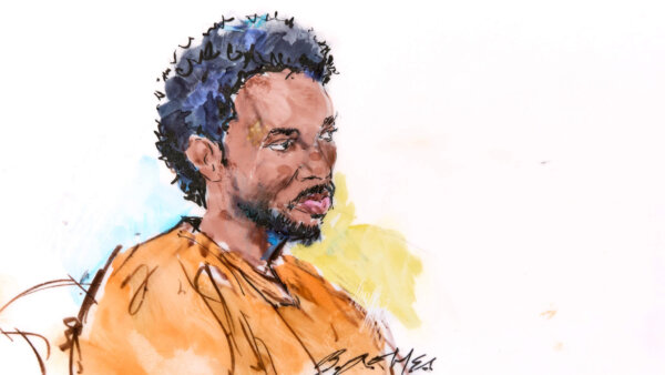 courtroom sketch of David Burke