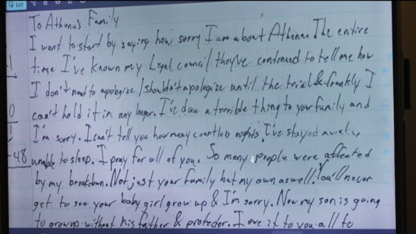handwritten letter