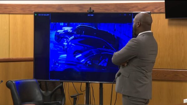 video played on monitor in court